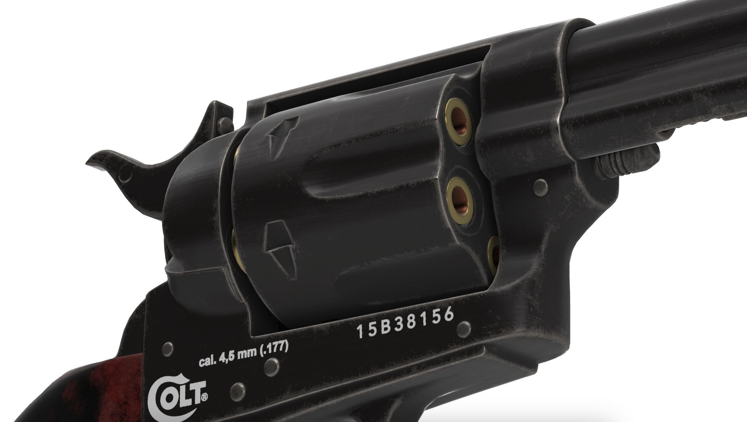 Colt Peacemaker Low-poly 3D model_8