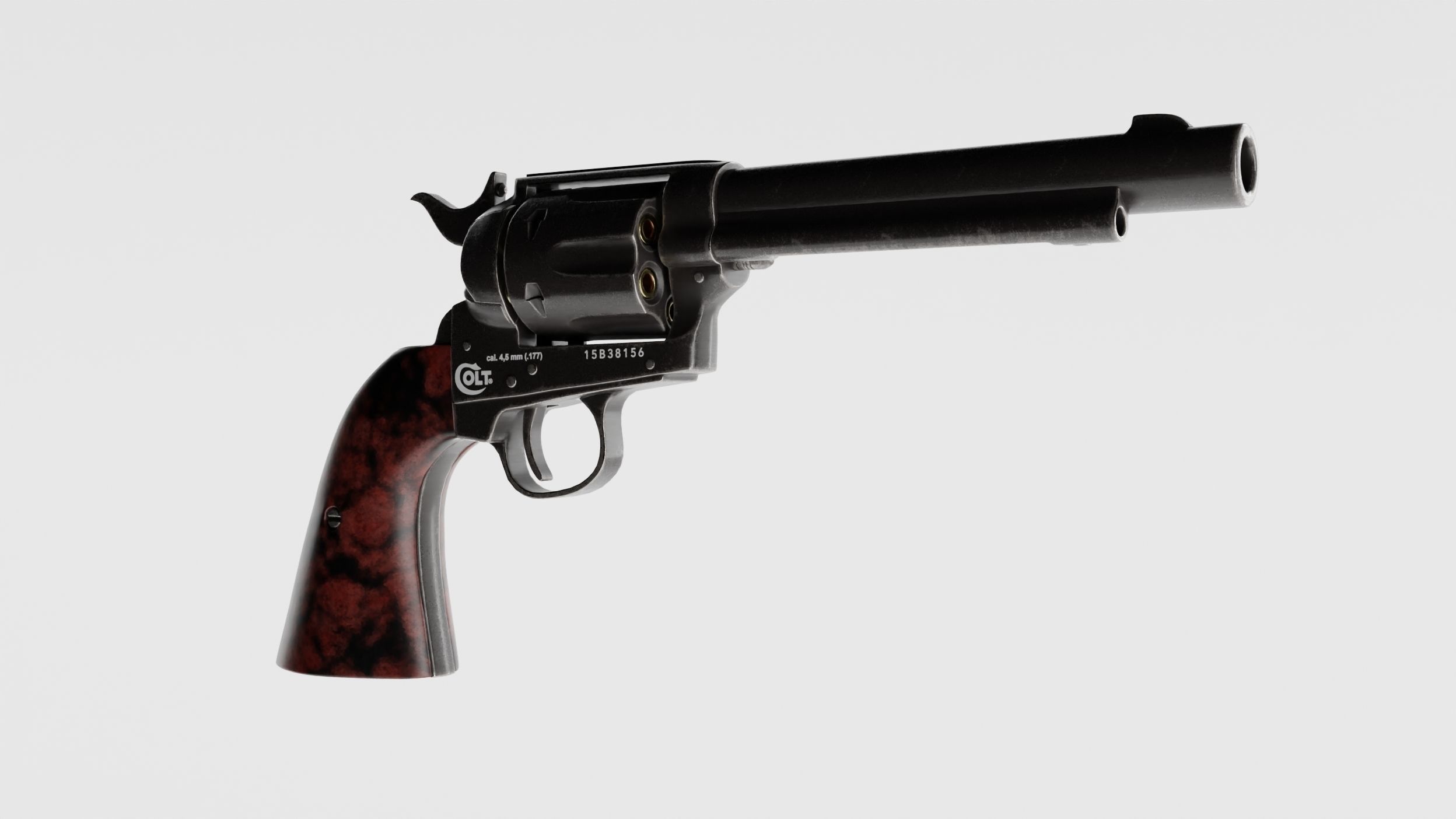 Colt Peacemaker Low-poly 3D model_2