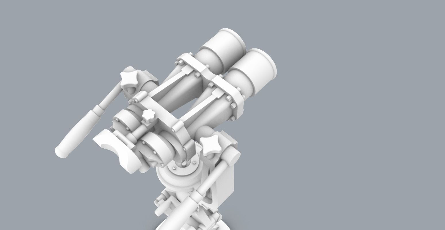 Big Eyes Binoculars Low-poly 3D model_5