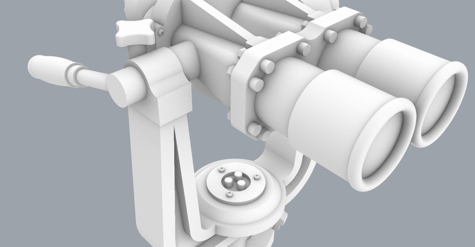 Big Eyes Binoculars Low-poly 3D model_9