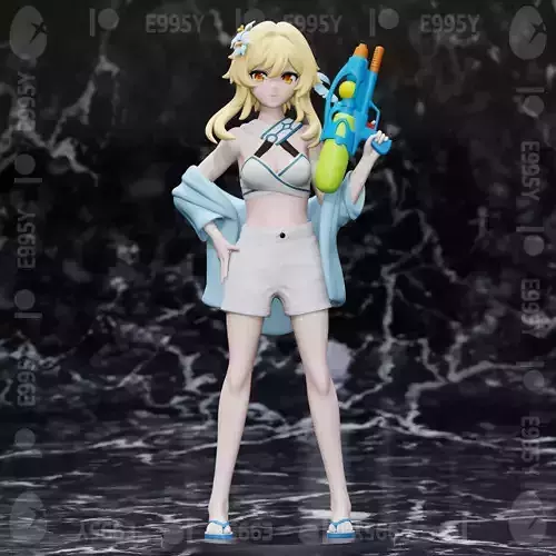 Genshin Impact - Lumine Songkran Figure STL File For 3D Printing 3D print model