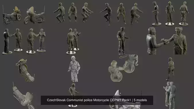 CzechSlovak Communist police Motorcycle CCPM1 Pack1