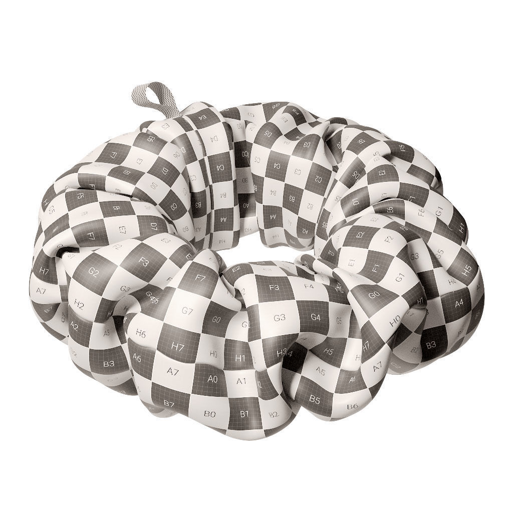 Scrunchie flower 3D model_7