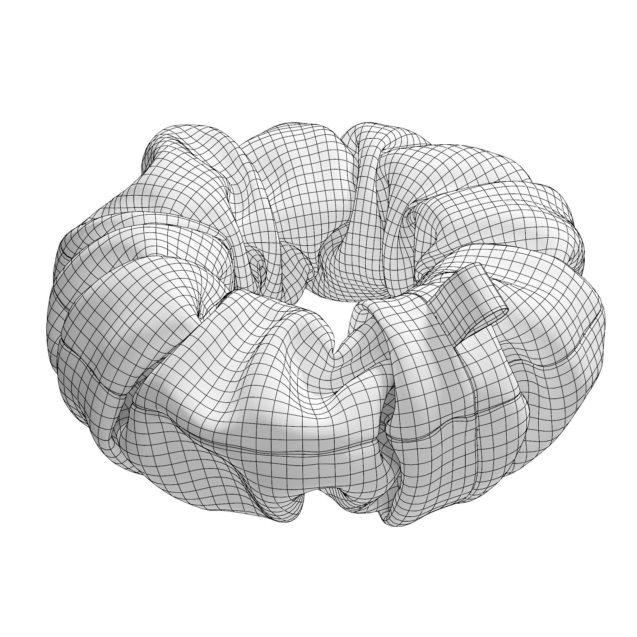 Scrunchie flower 3D model_18