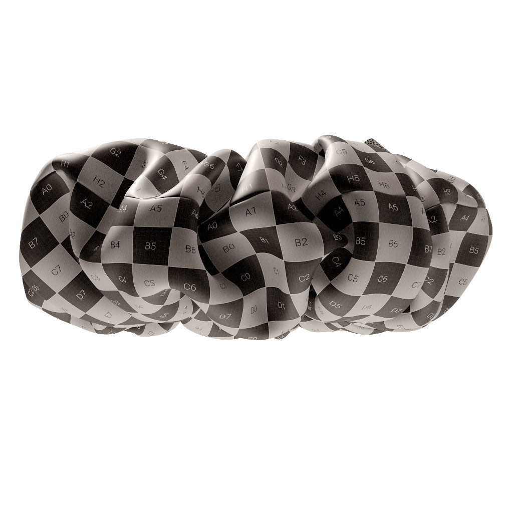 Scrunchie flower 3D model_12