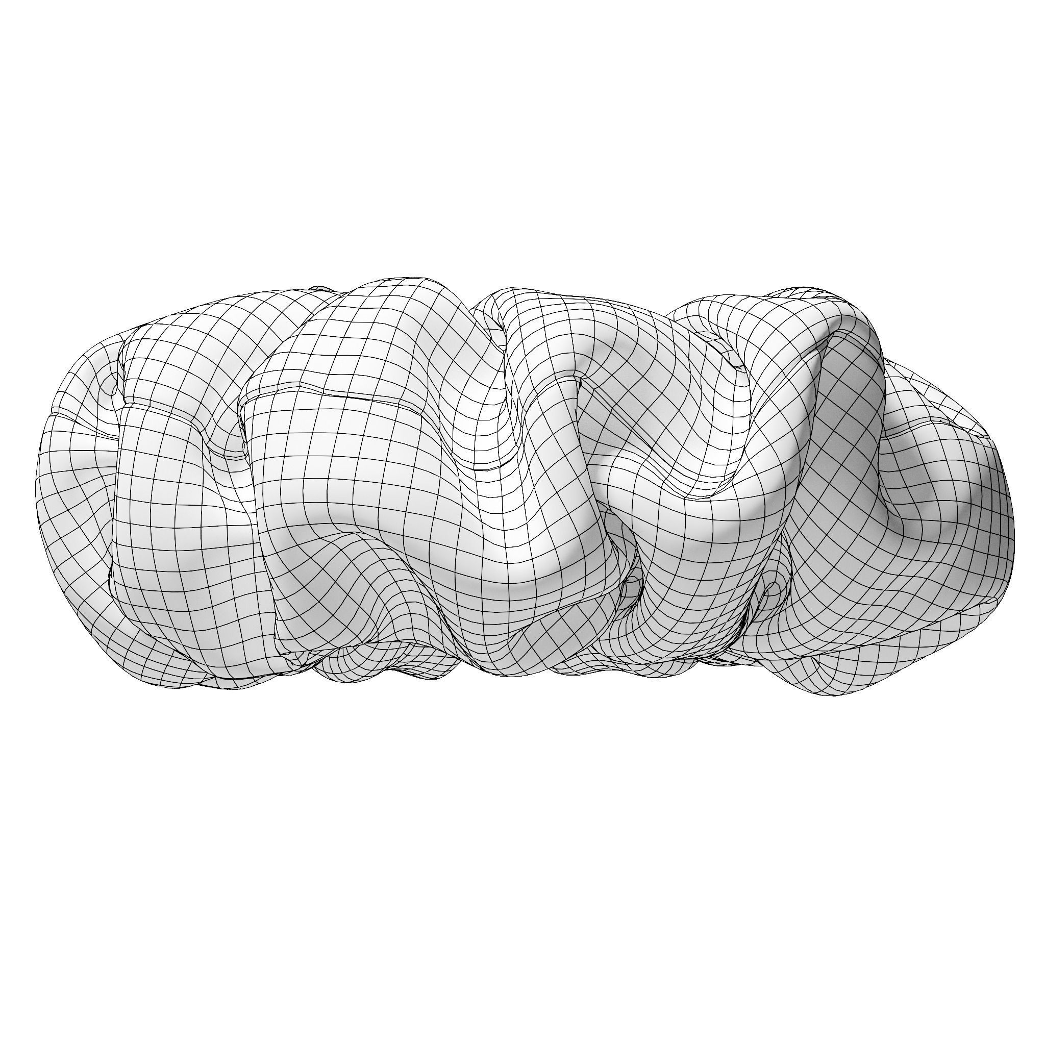 Scrunchie flower 3D model_20