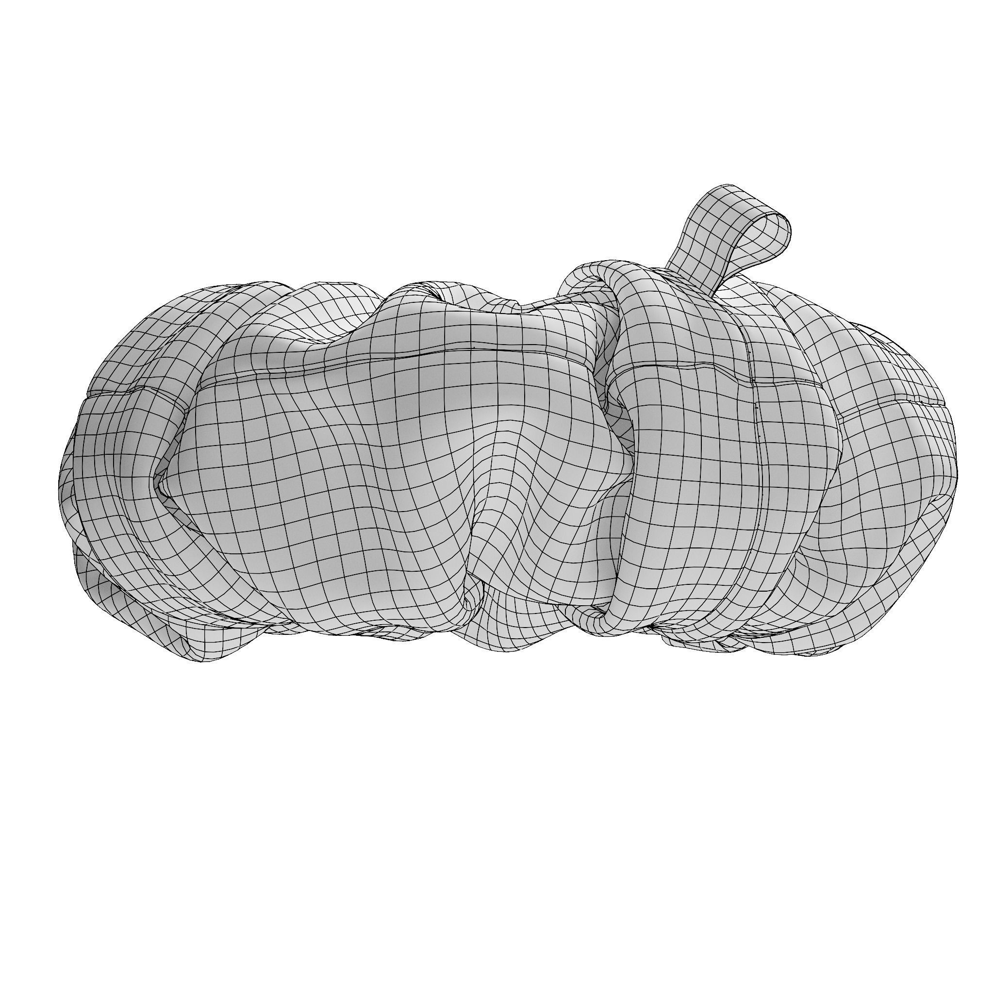 Scrunchie flower 3D model_22