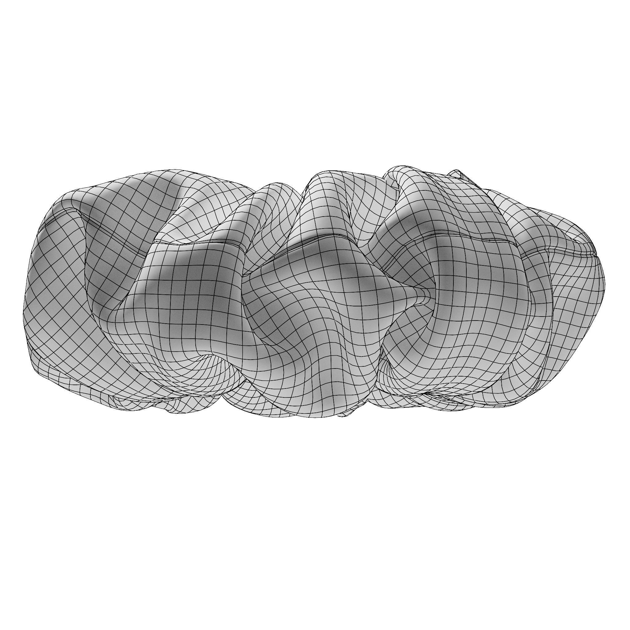 Scrunchie flower 3D model_21