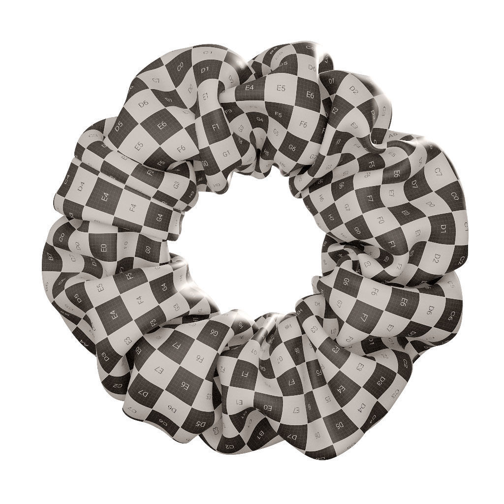 Scrunchie flower 3D model_14