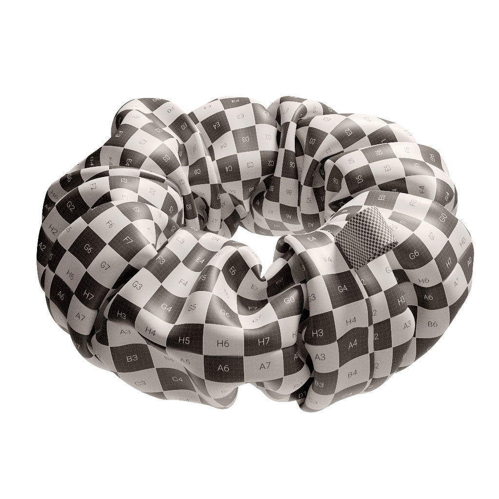 Scrunchie flower 3D model_9