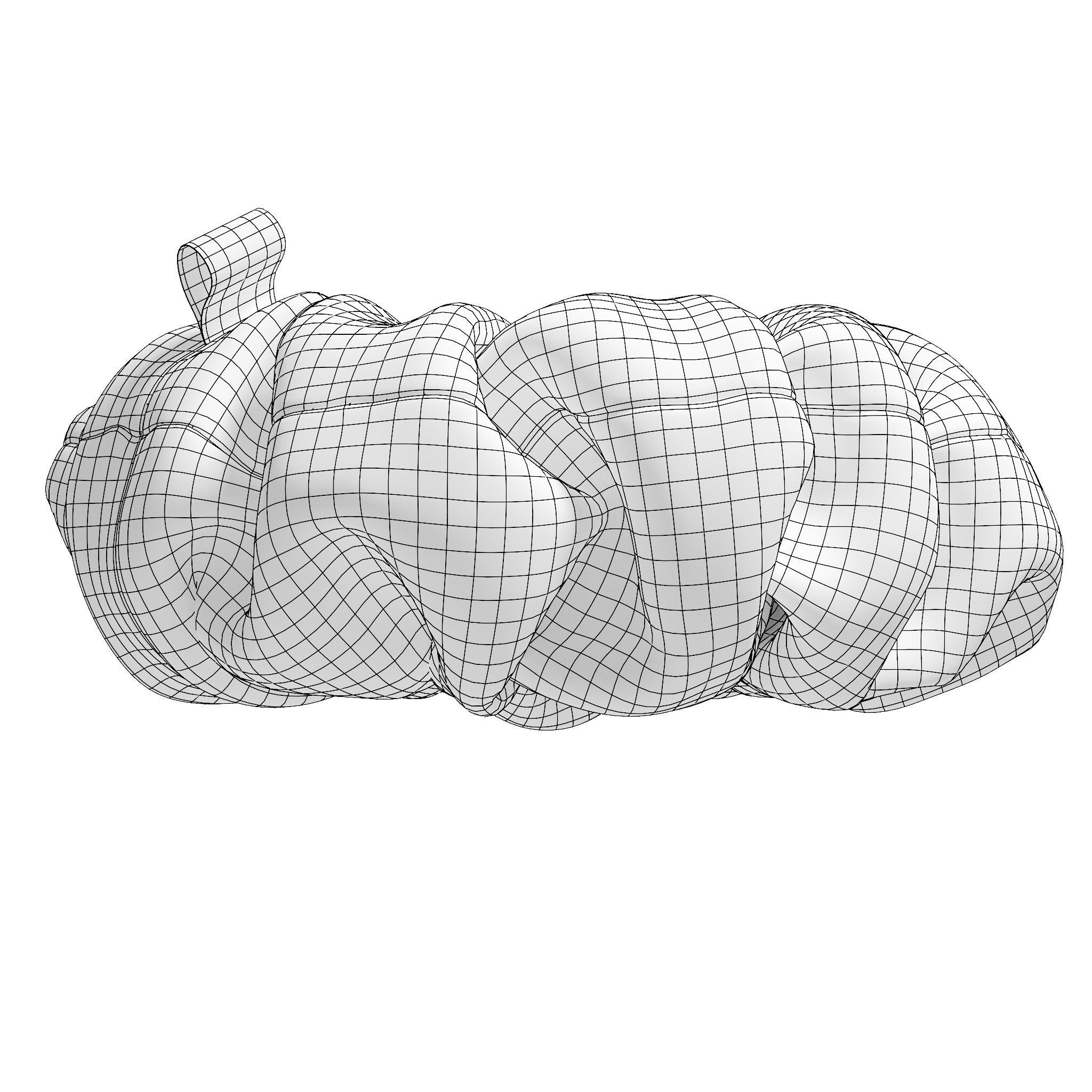 Scrunchie flower 3D model_23