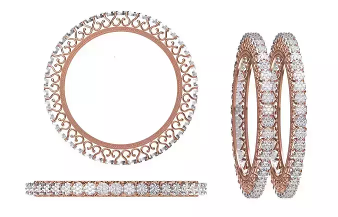 Women Bangle Bracelet STL JCD Details