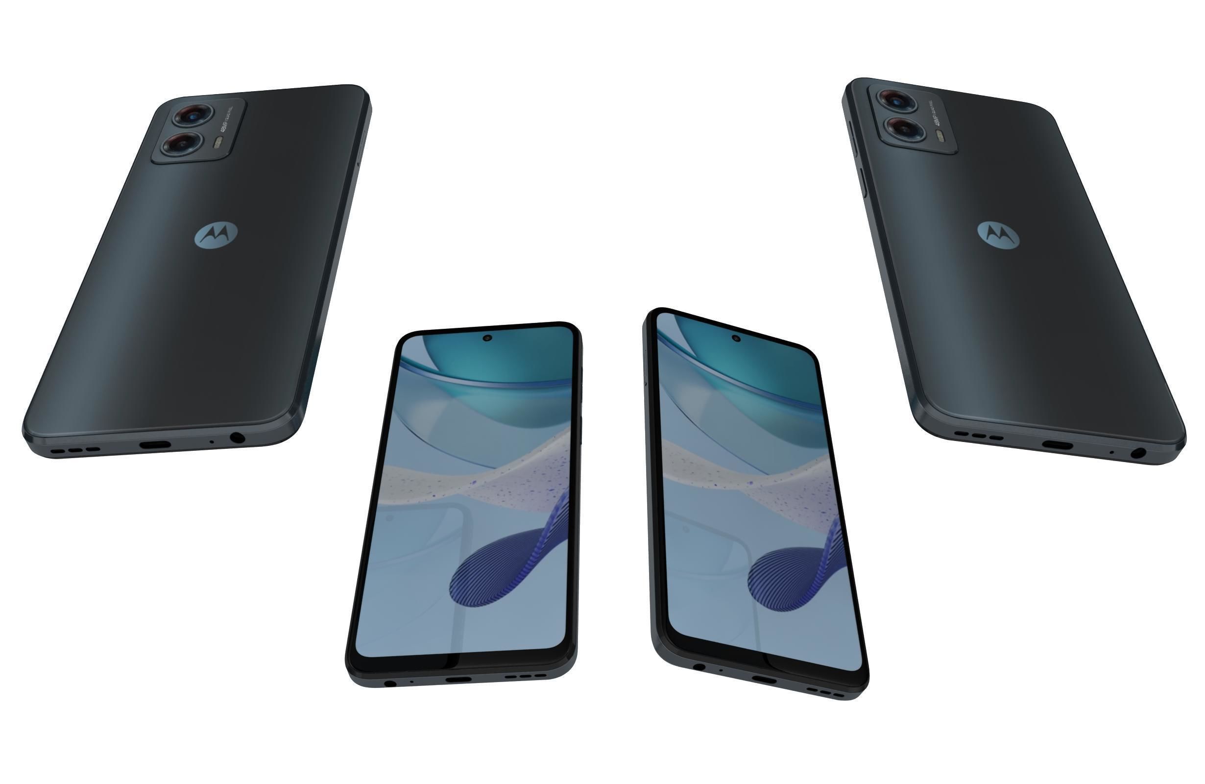 Motorola Moto G 2023 Black And Silver Low-poly 3D model_6