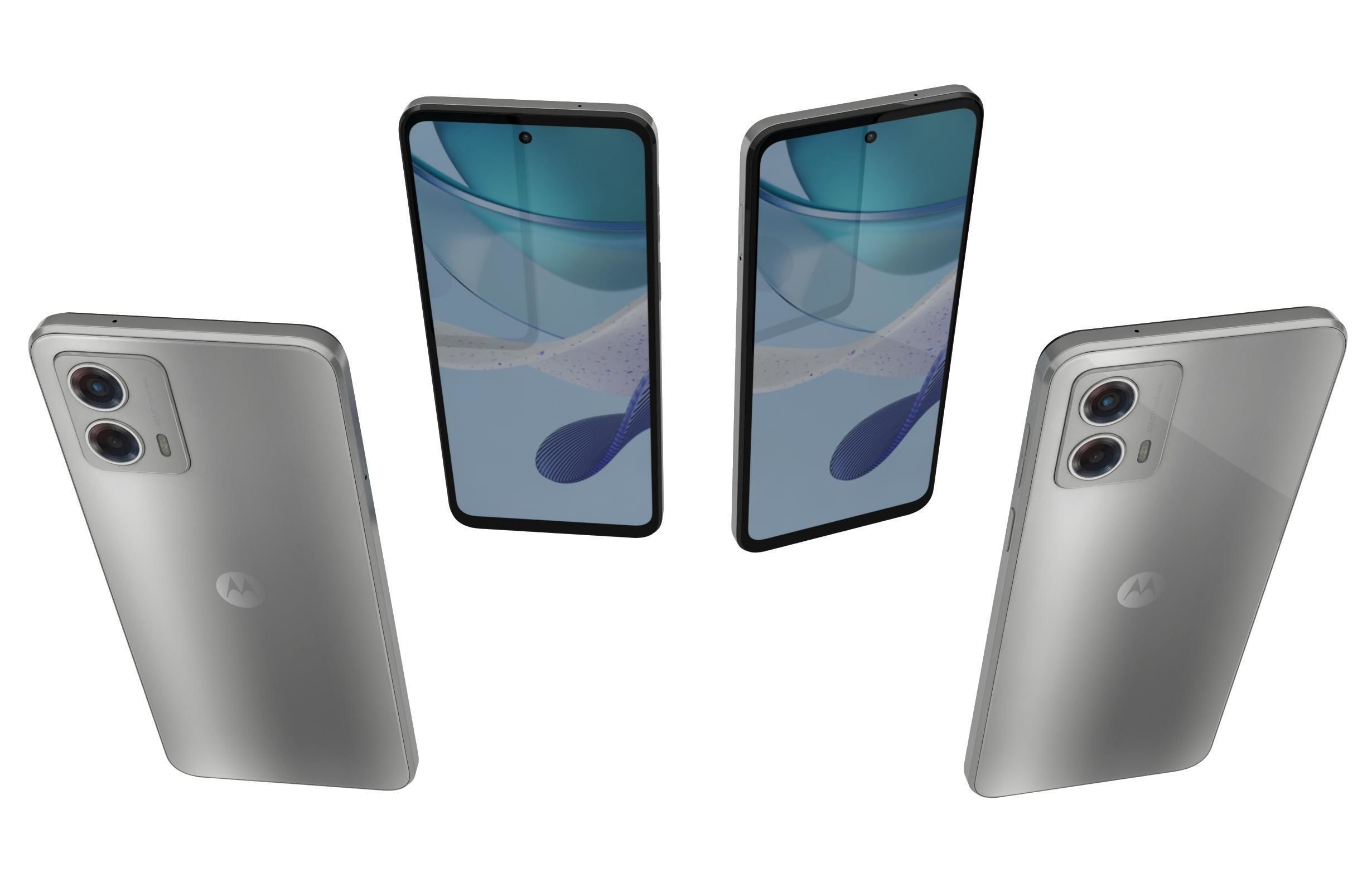 Motorola Moto G 2023 Black And Silver Low-poly 3D model_17