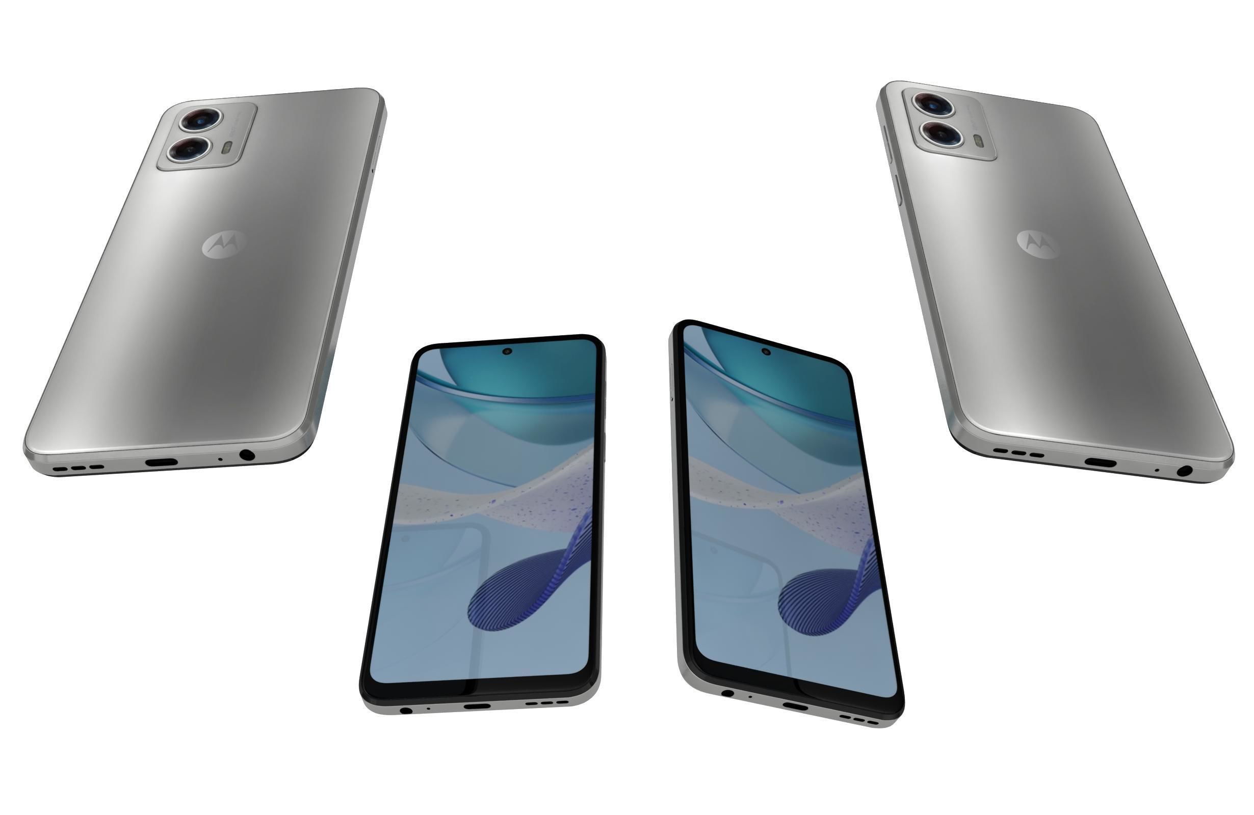 Motorola Moto G 2023 Black And Silver Low-poly 3D model_18