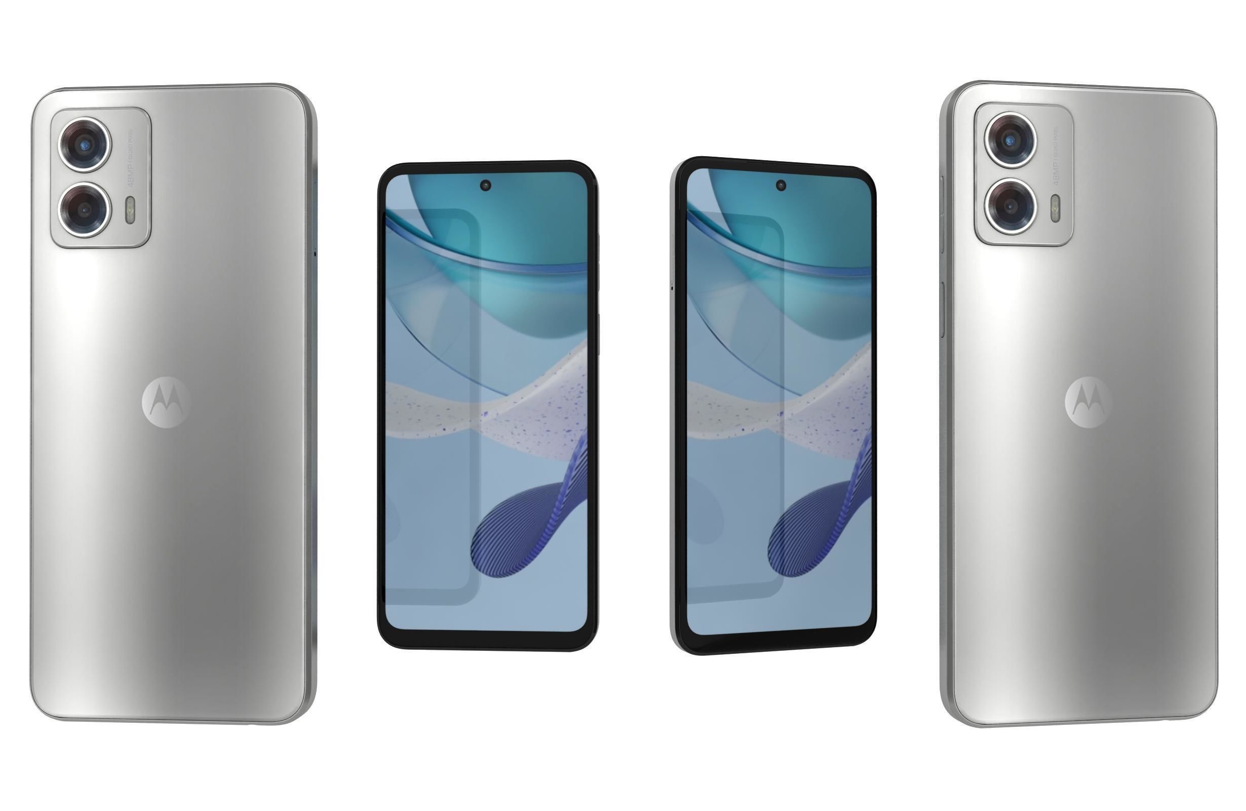 Motorola Moto G 2023 Black And Silver Low-poly 3D model_16