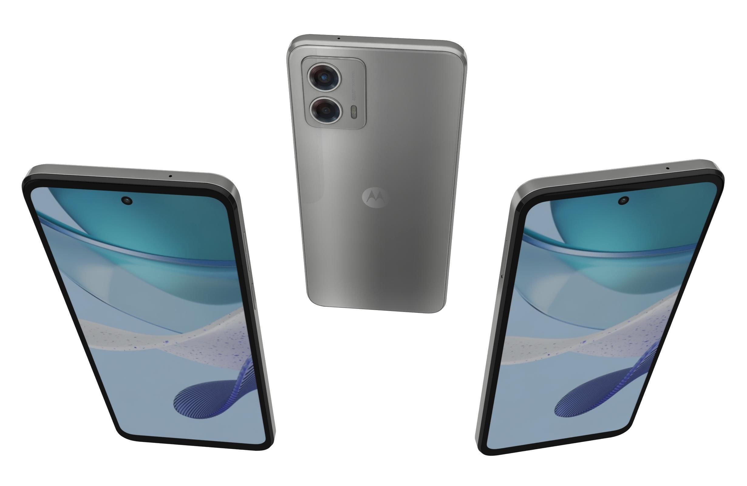 Motorola Moto G 2023 Black And Silver Low-poly 3D model_14