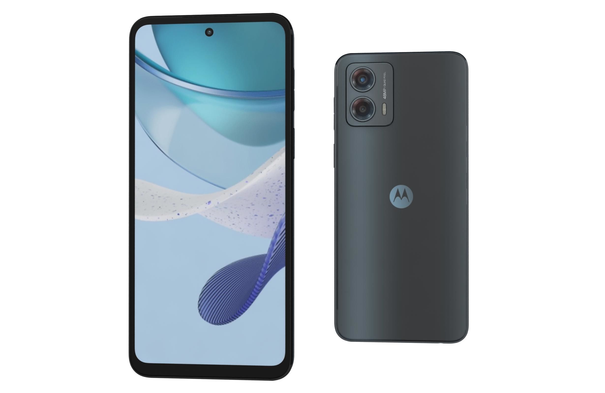 Motorola Moto G 2023 Black And Silver Low-poly 3D model_7