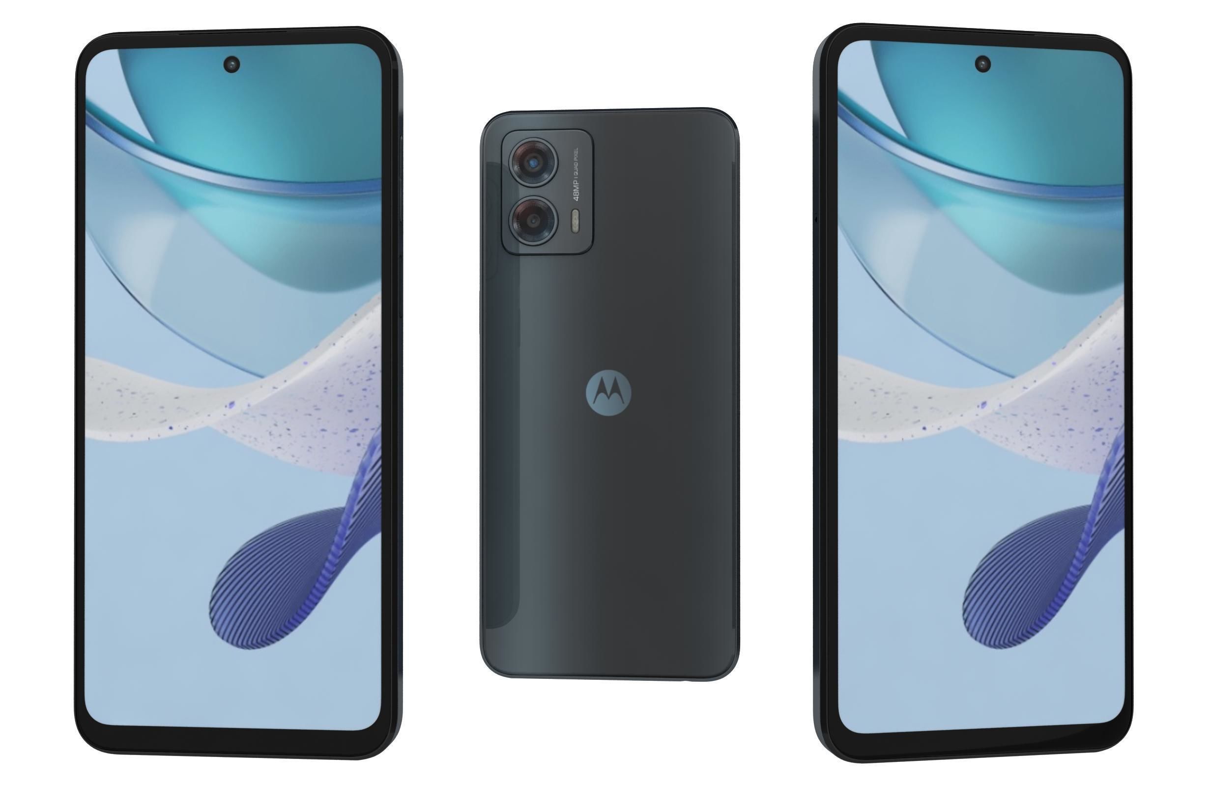 Motorola Moto G 2023 Black And Silver Low-poly 3D model_1