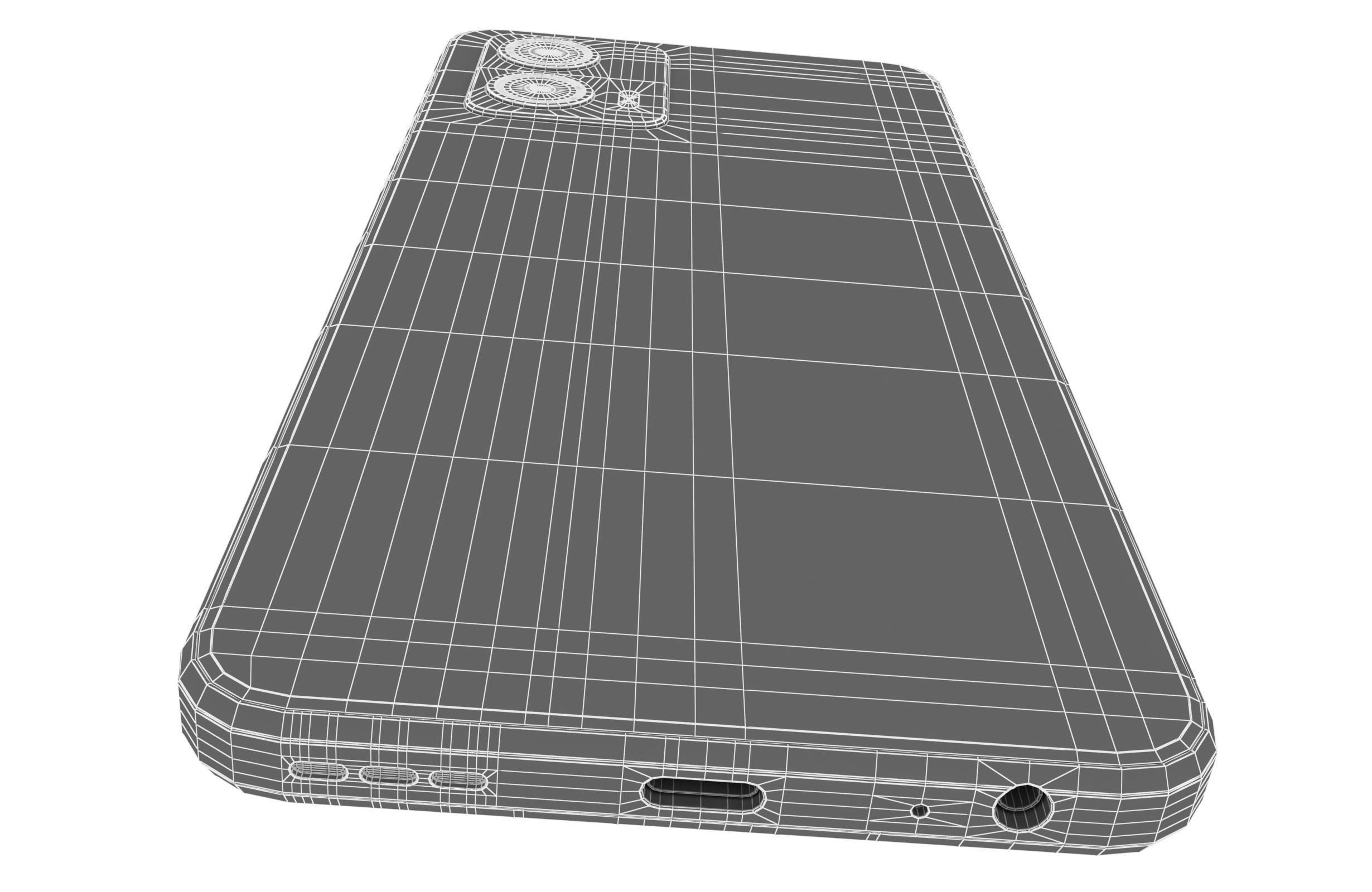 Motorola Moto G 2023 Black And Silver Low-poly 3D model_30