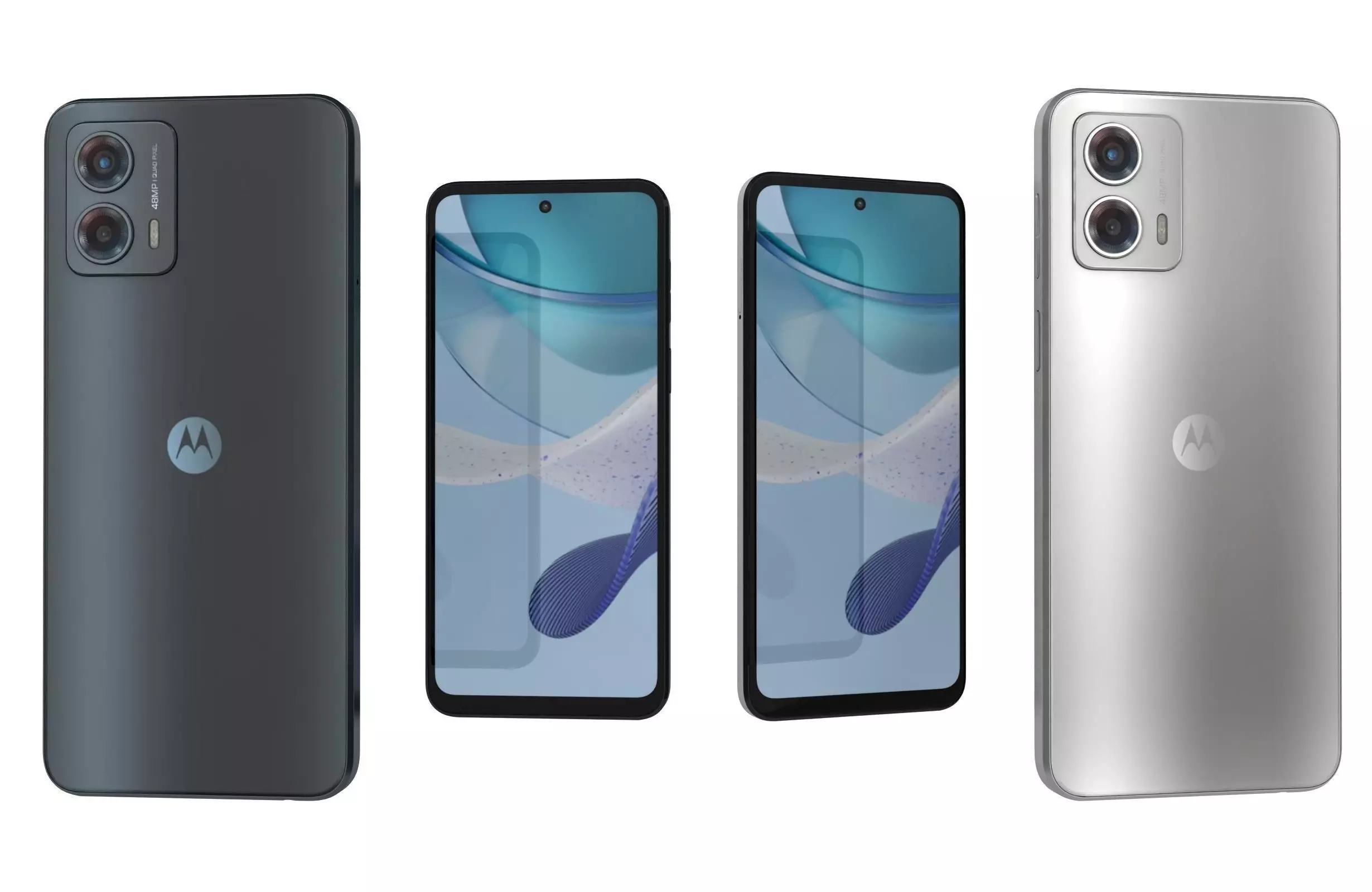 Motorola Moto G 2023 Black And Silver Low-poly 3D model_0