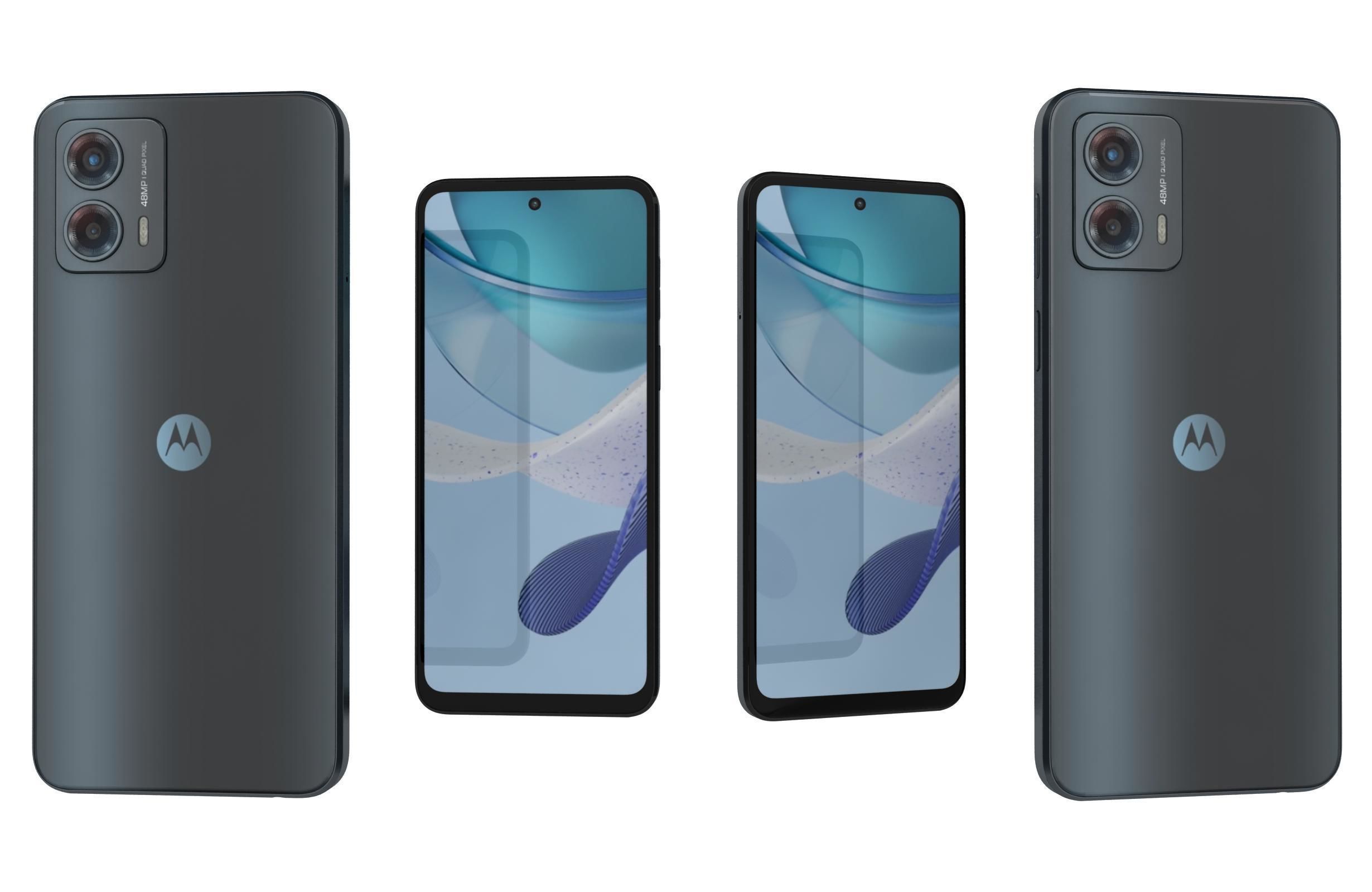 Motorola Moto G 2023 Black And Silver Low-poly 3D model_4