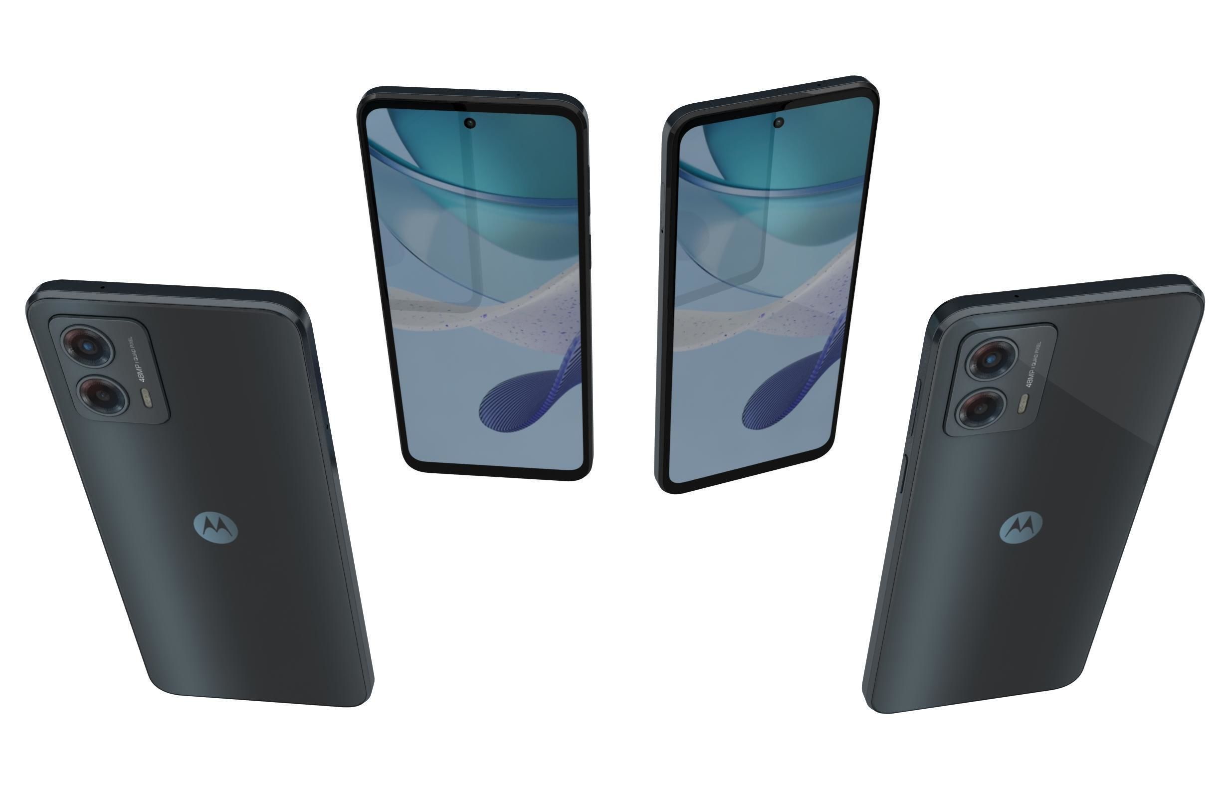 Motorola Moto G 2023 Black And Silver Low-poly 3D model_5