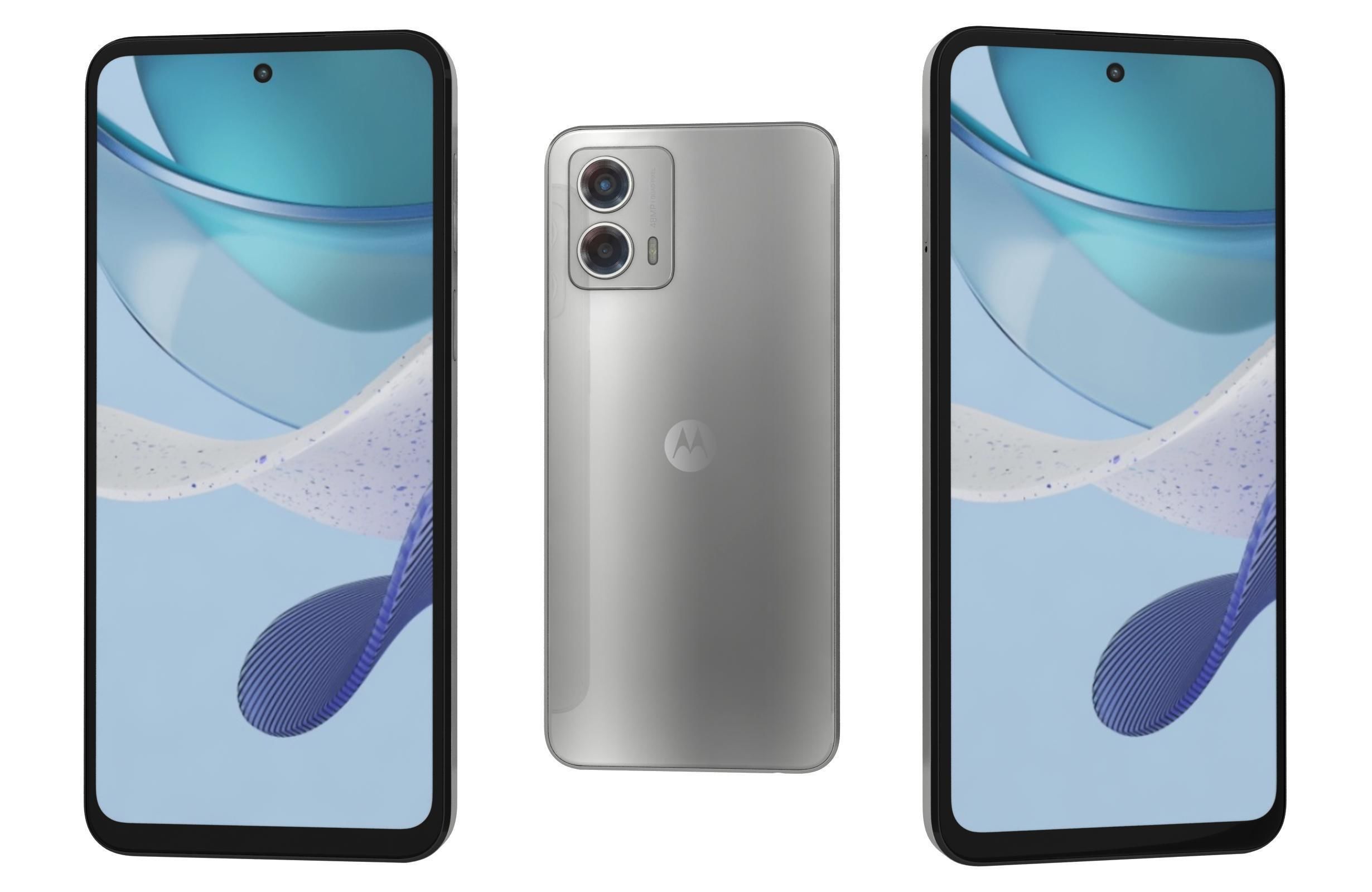 Motorola Moto G 2023 Black And Silver Low-poly 3D model_13