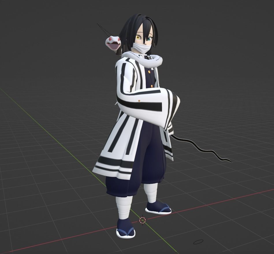 Obanai Iguro - Demon Slayer 3D model_8