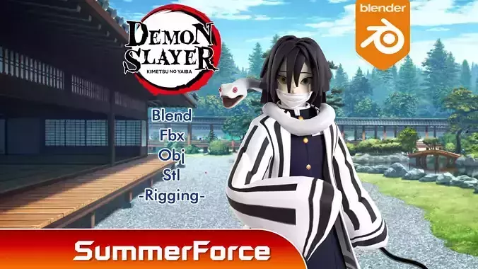 Obanai Iguro - Demon Slayer 3D model