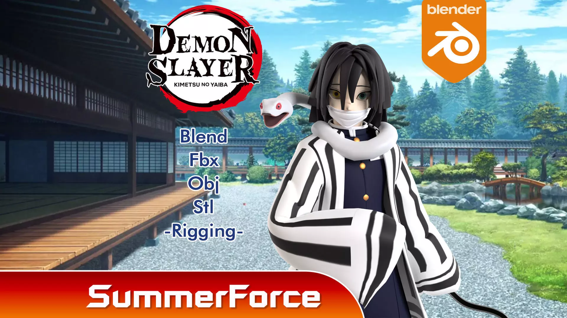 Obanai Iguro - Demon Slayer 3D model_0