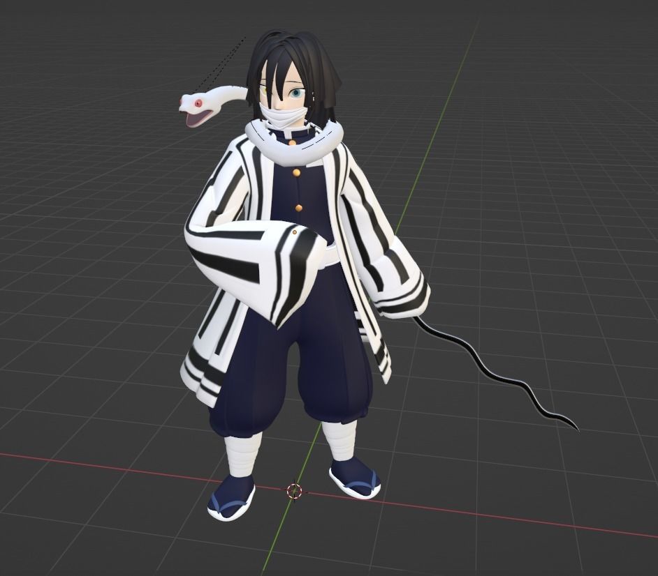 Obanai Iguro - Demon Slayer 3D model_7