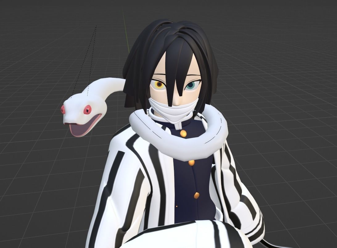 Obanai Iguro - Demon Slayer 3D model_10