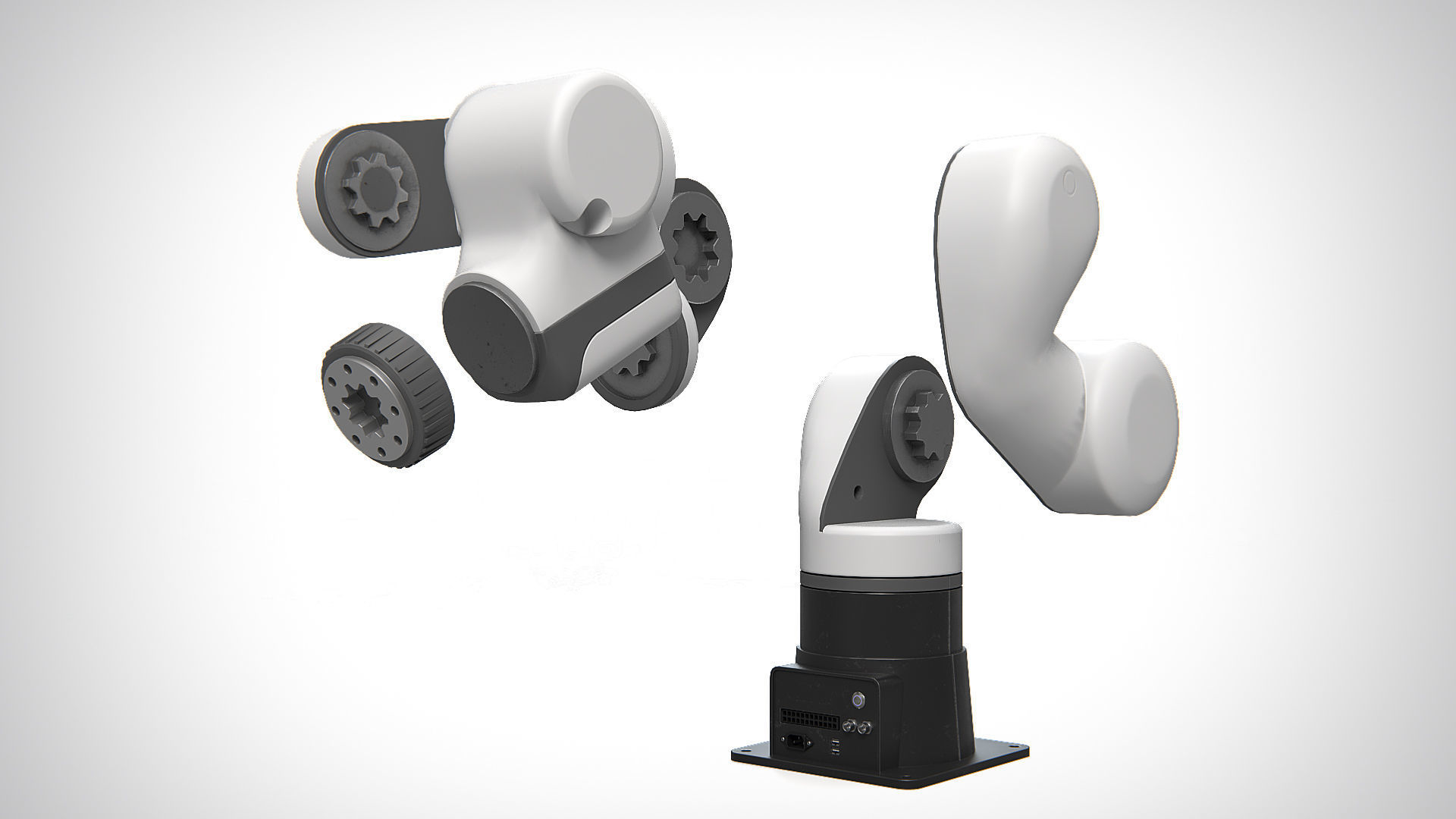 Robotic Arm 02 PBR Low-poly 3D model_11