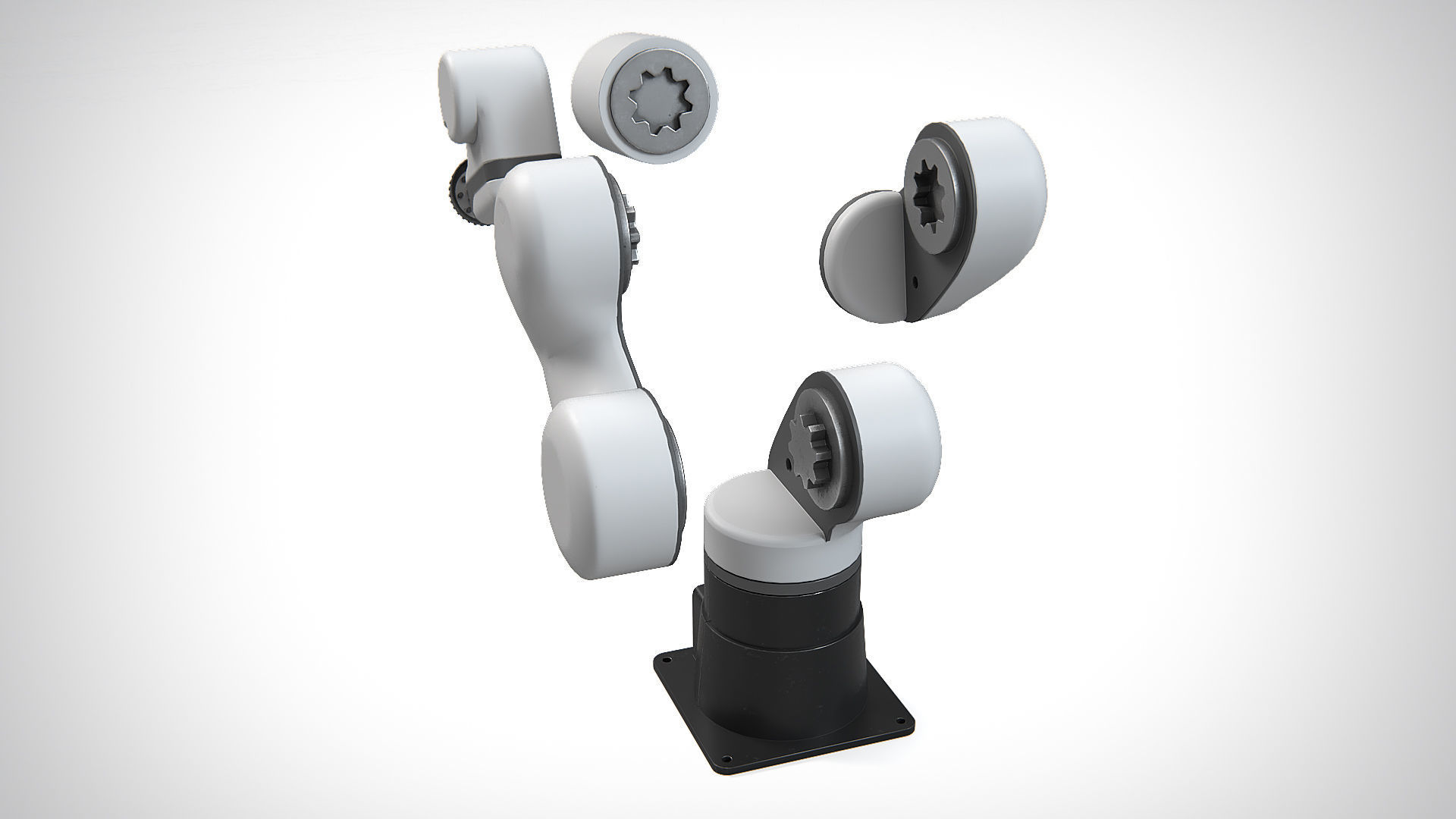 Robotic Arm 02 PBR Low-poly 3D model_13