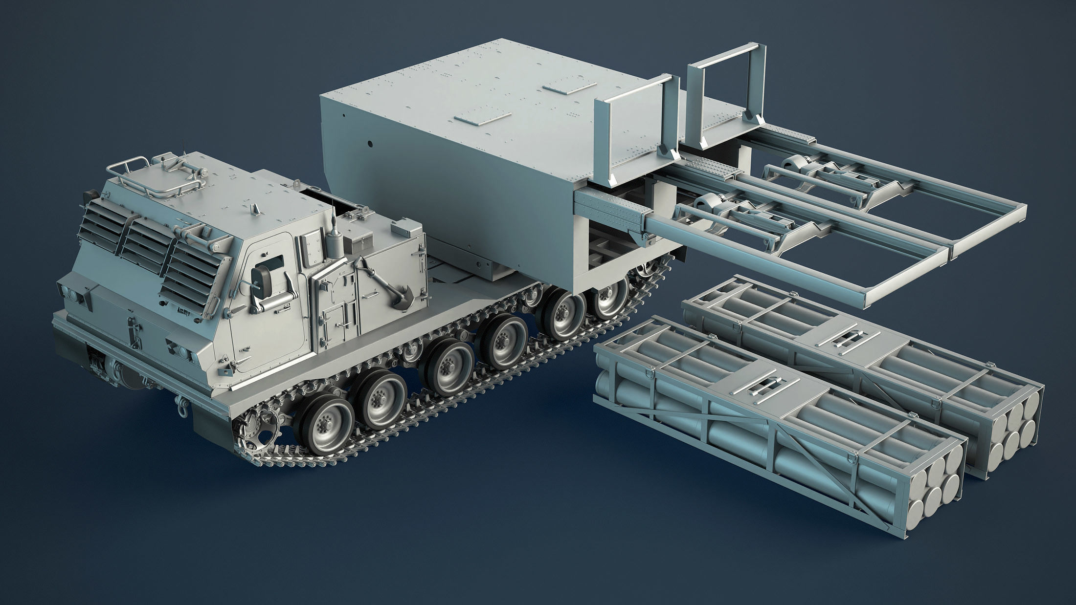 M270 MLRS High-Poly 3D model_5