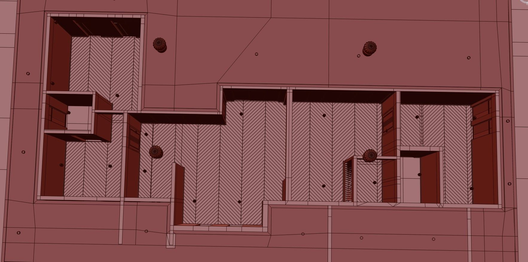 Small Modern House Low-poly 3D model_21