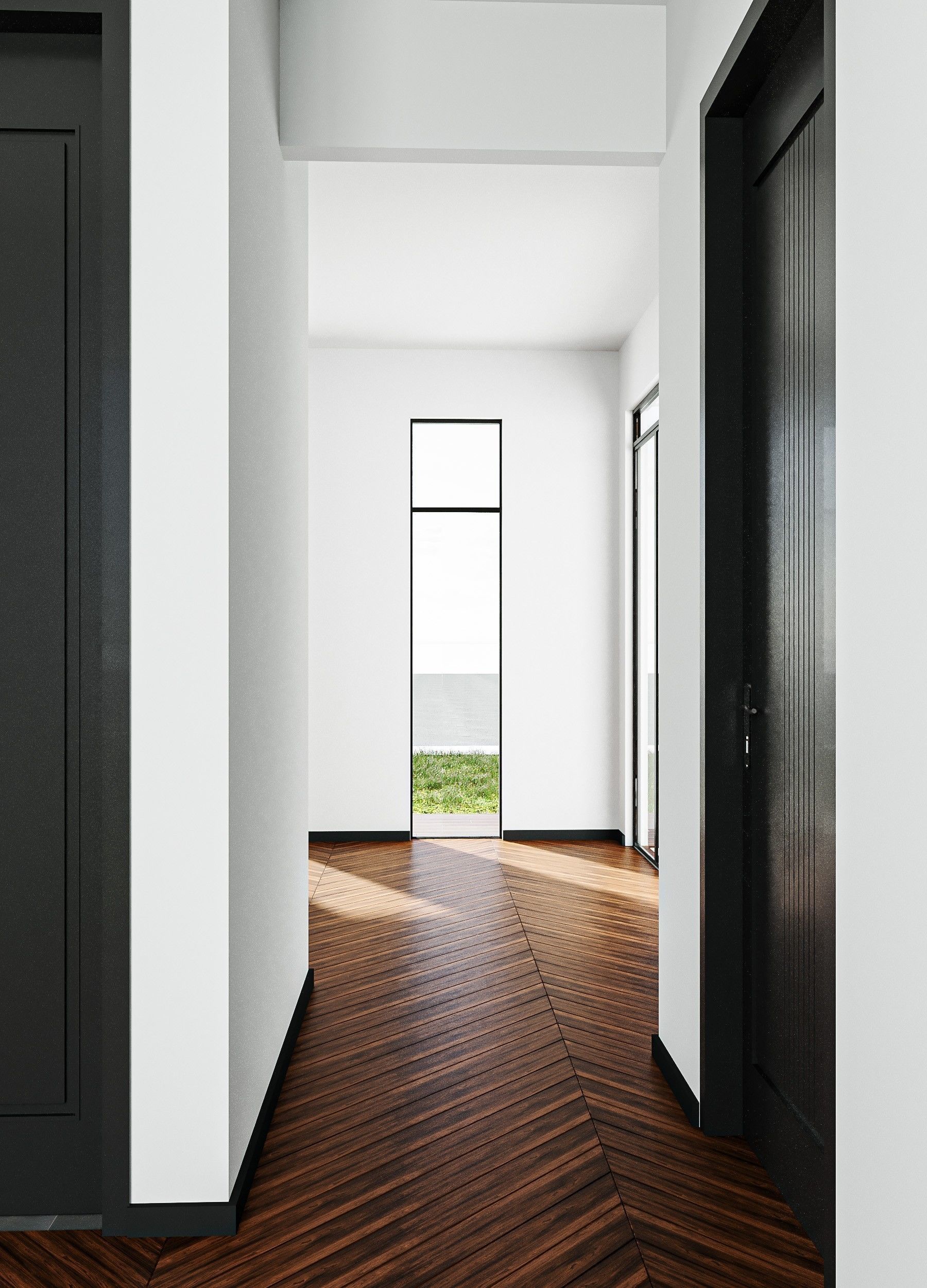 Small Modern House Low-poly 3D model_13