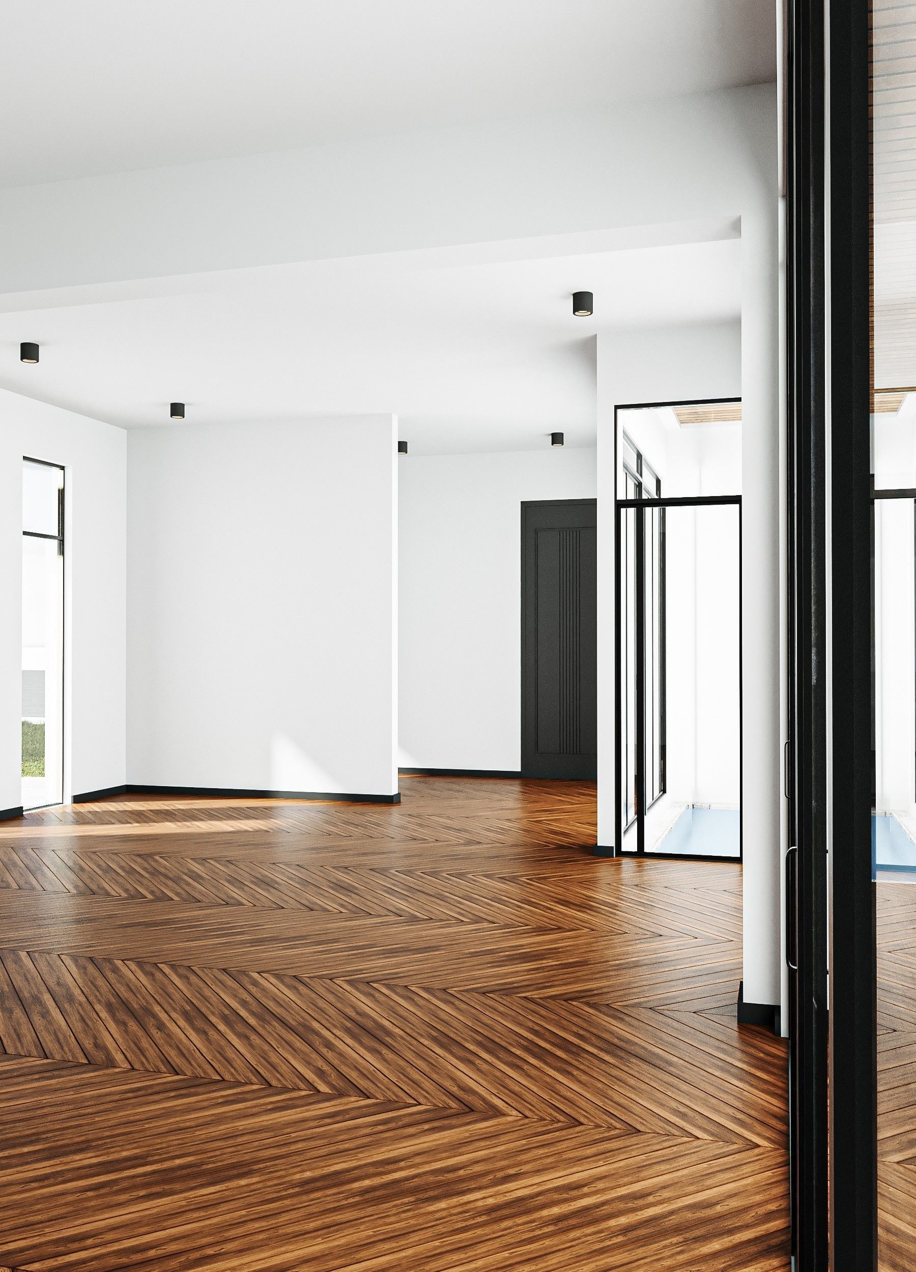 Small Modern House Low-poly 3D model_2