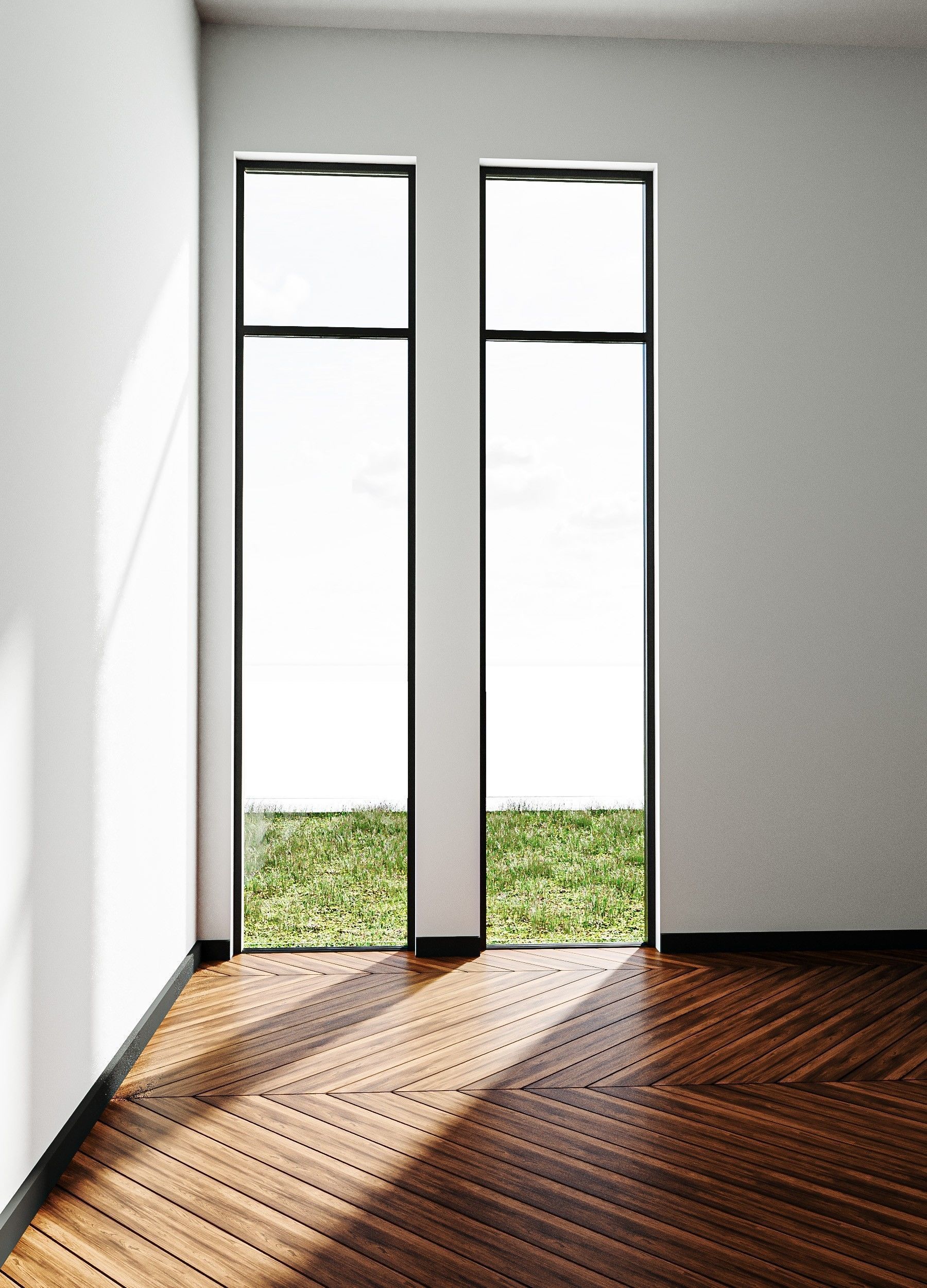 Small Modern House Low-poly 3D model_5