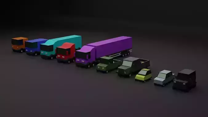 Lowpoly cars 