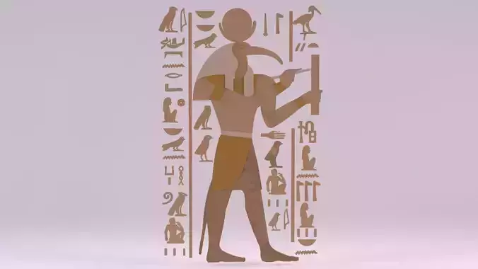 Egyptian Symbols - 046 Low-poly 3D model