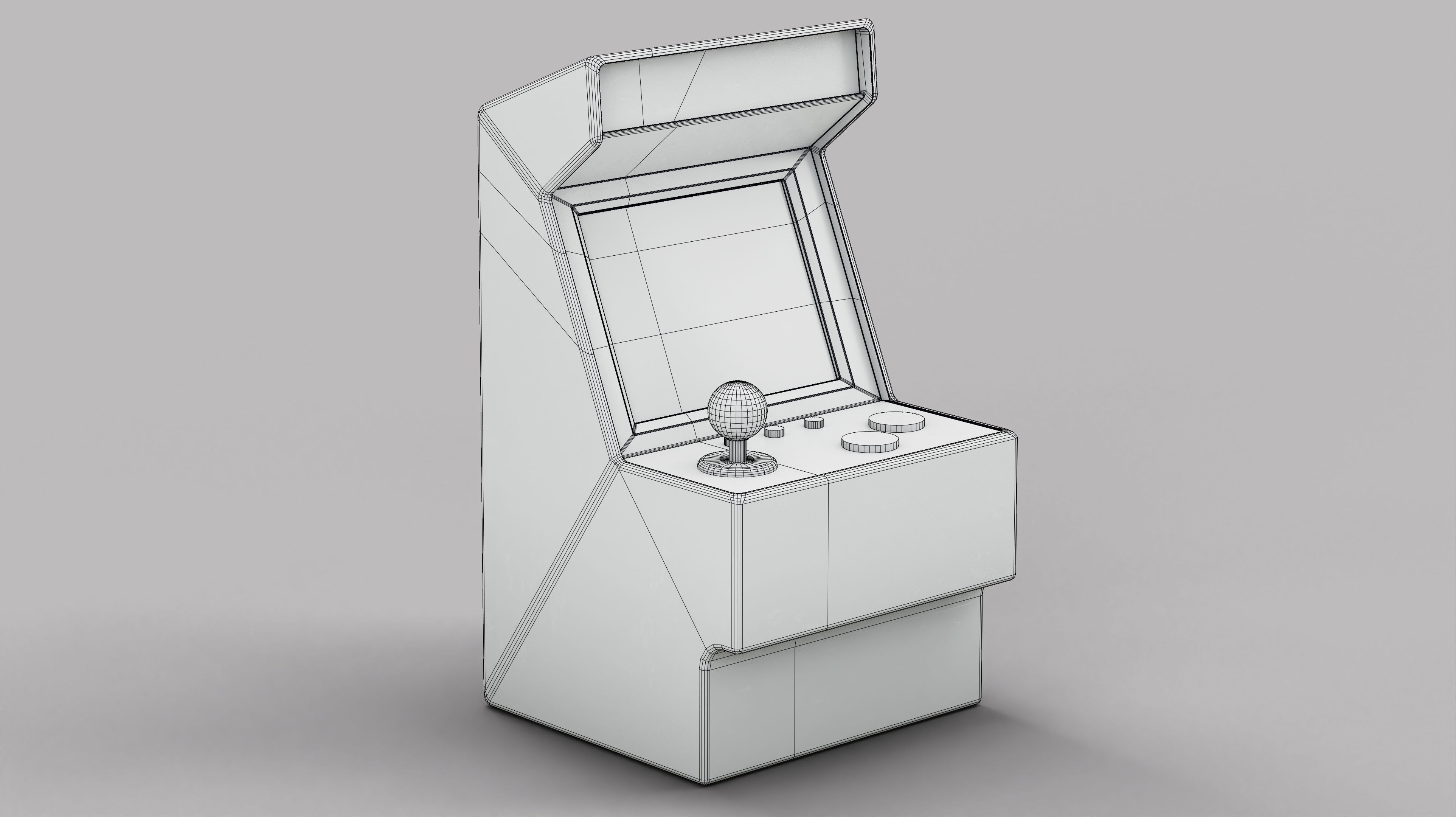 Arcade Machine Retro Miniature Console 3D Model Low-poly 3D model_23