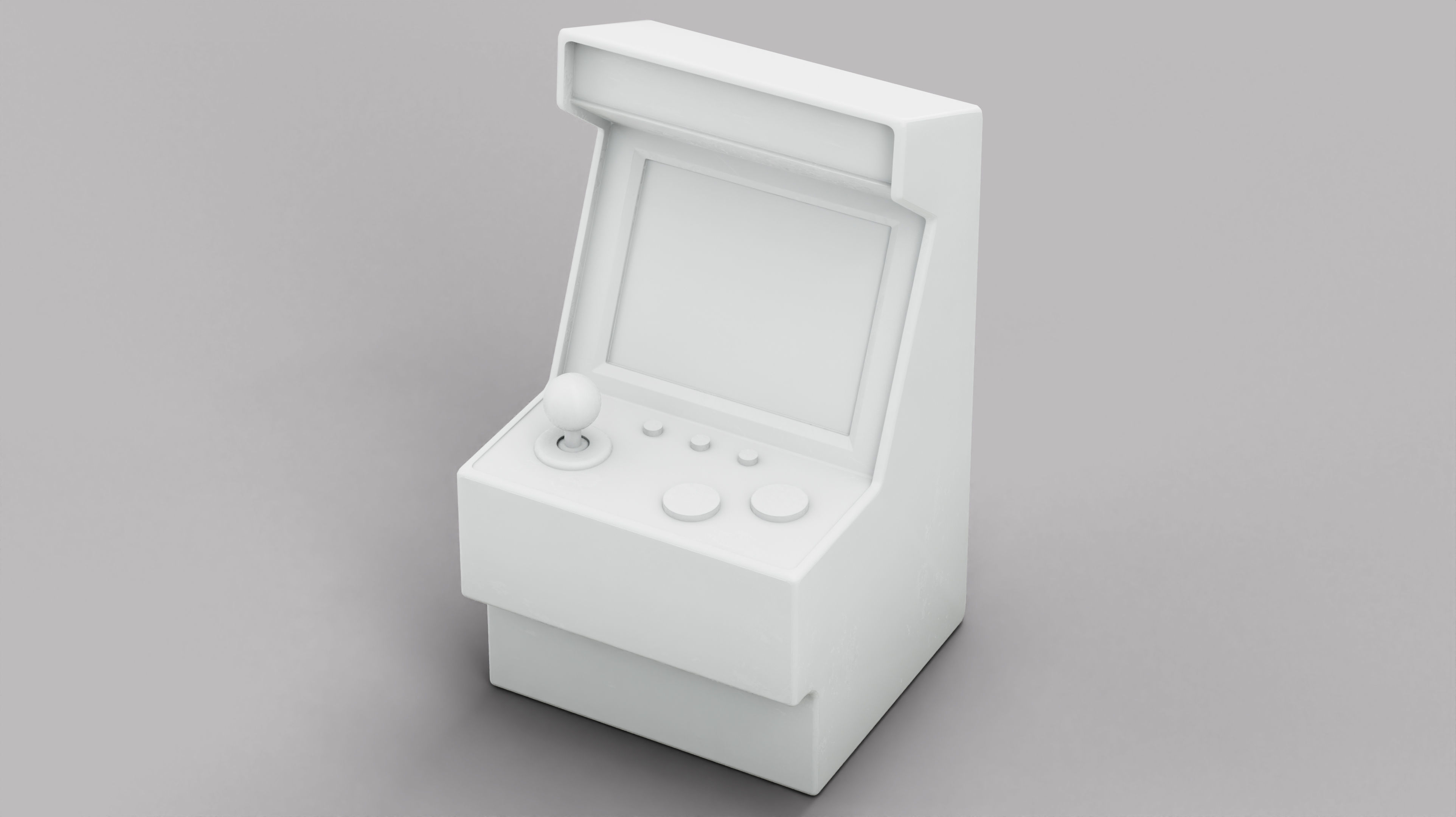 Arcade Machine Retro Miniature Console 3D Model Low-poly 3D model_9