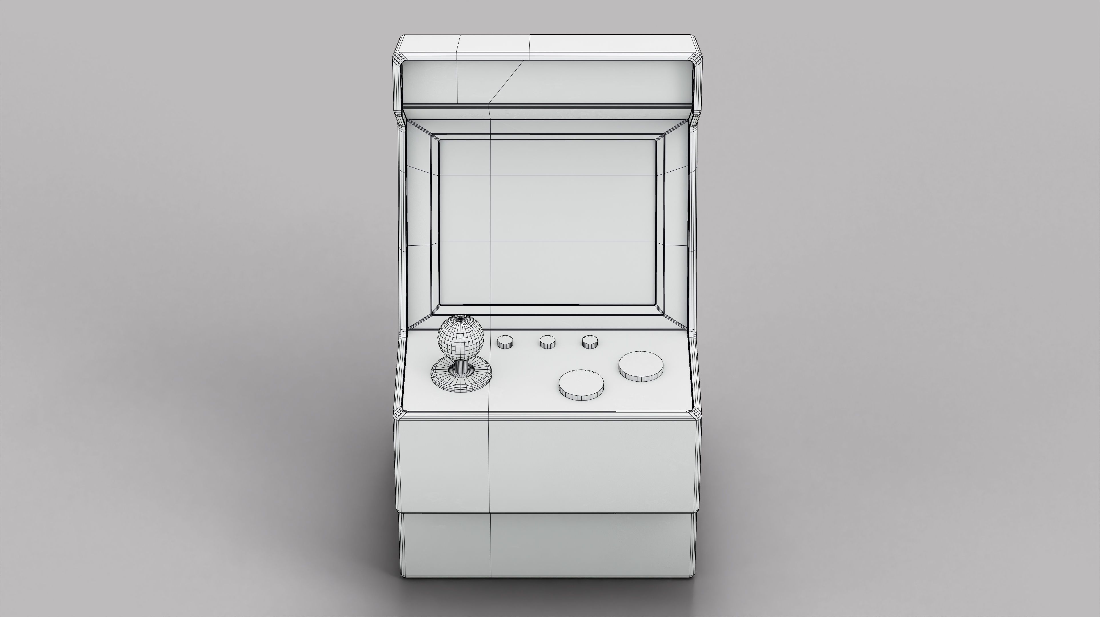 Arcade Machine Retro Miniature Console 3D Model Low-poly 3D model_22