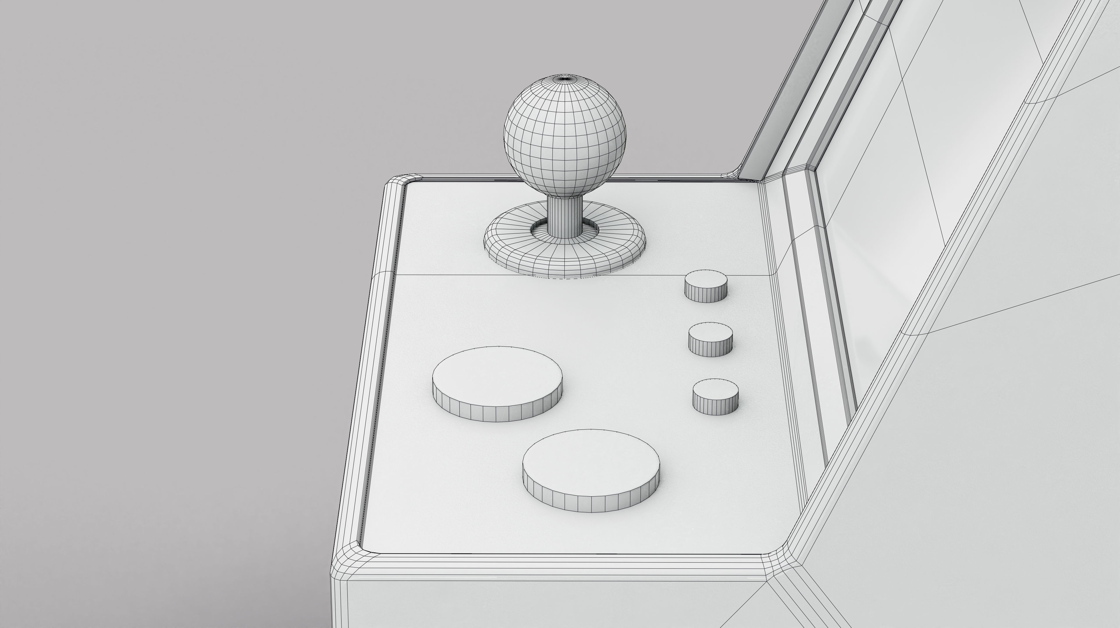 Arcade Machine Retro Miniature Console 3D Model Low-poly 3D model_18