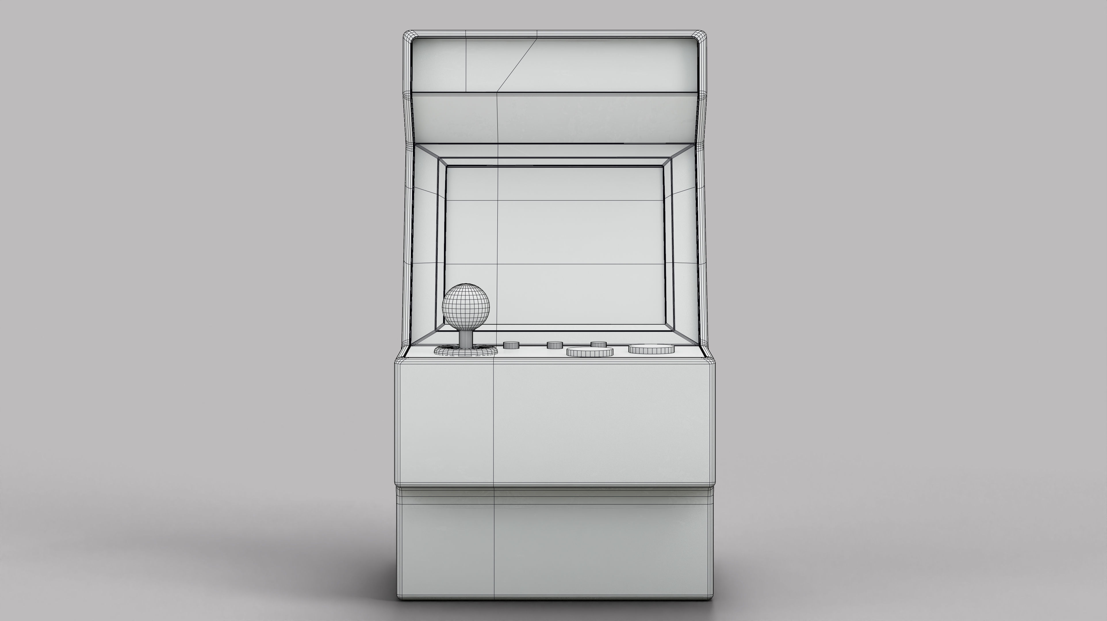 Arcade Machine Retro Miniature Console 3D Model Low-poly 3D model_24