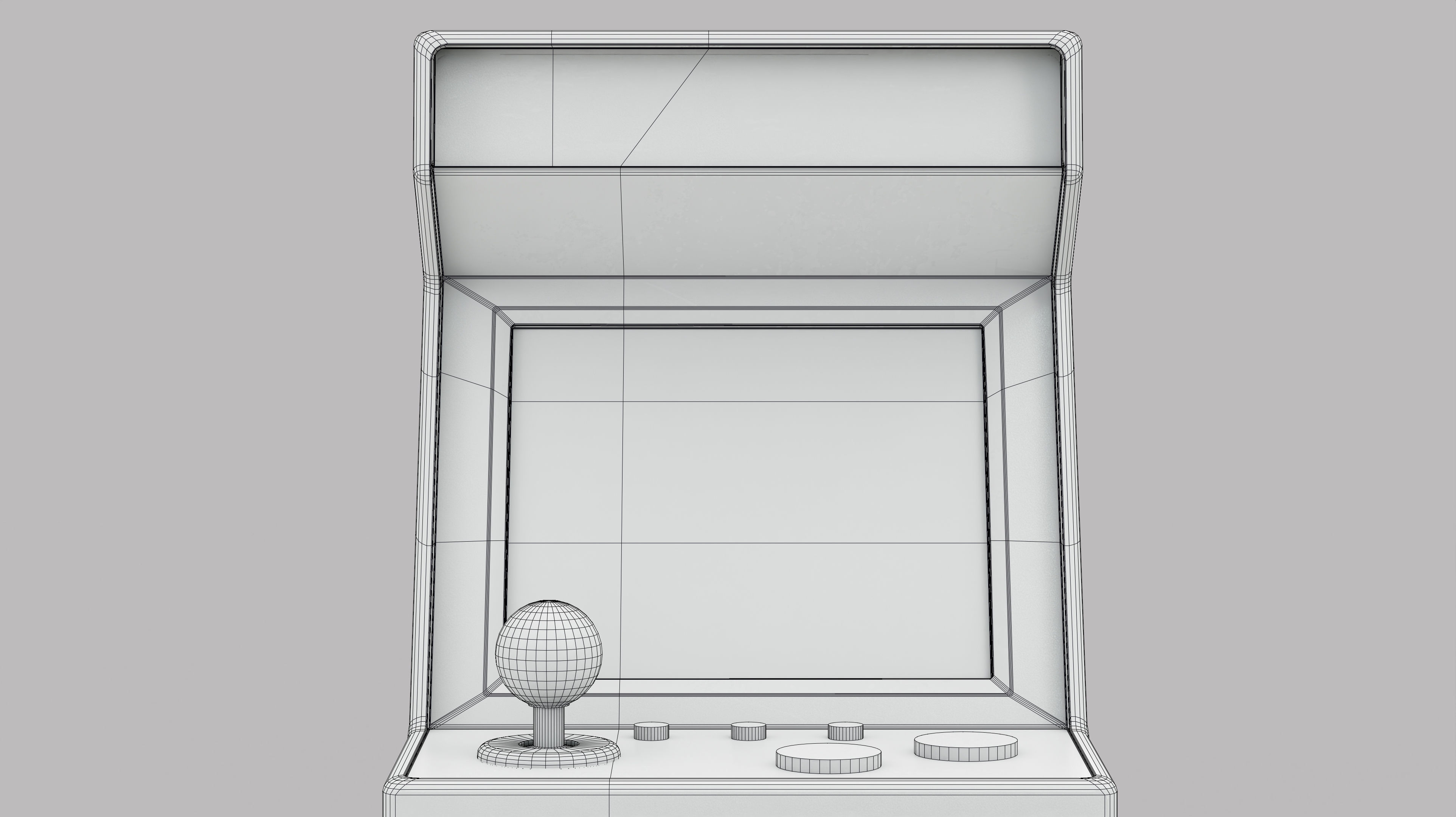 Arcade Machine Retro Miniature Console 3D Model Low-poly 3D model_20