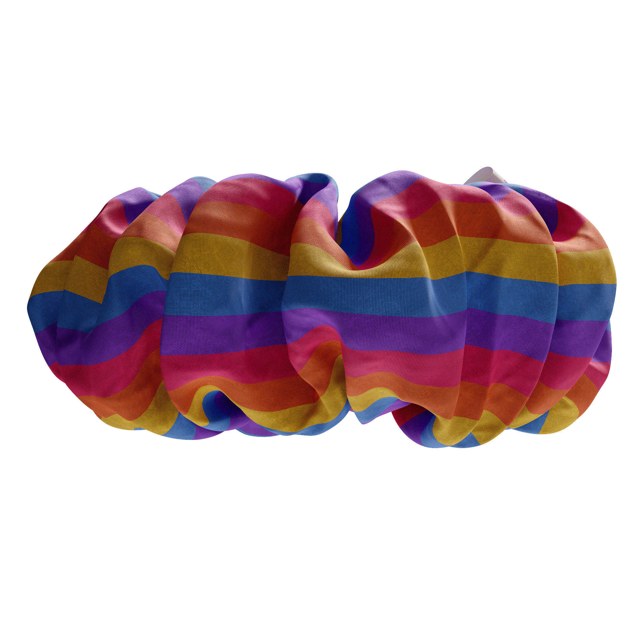 Scrunchie rainbow 3D model_7