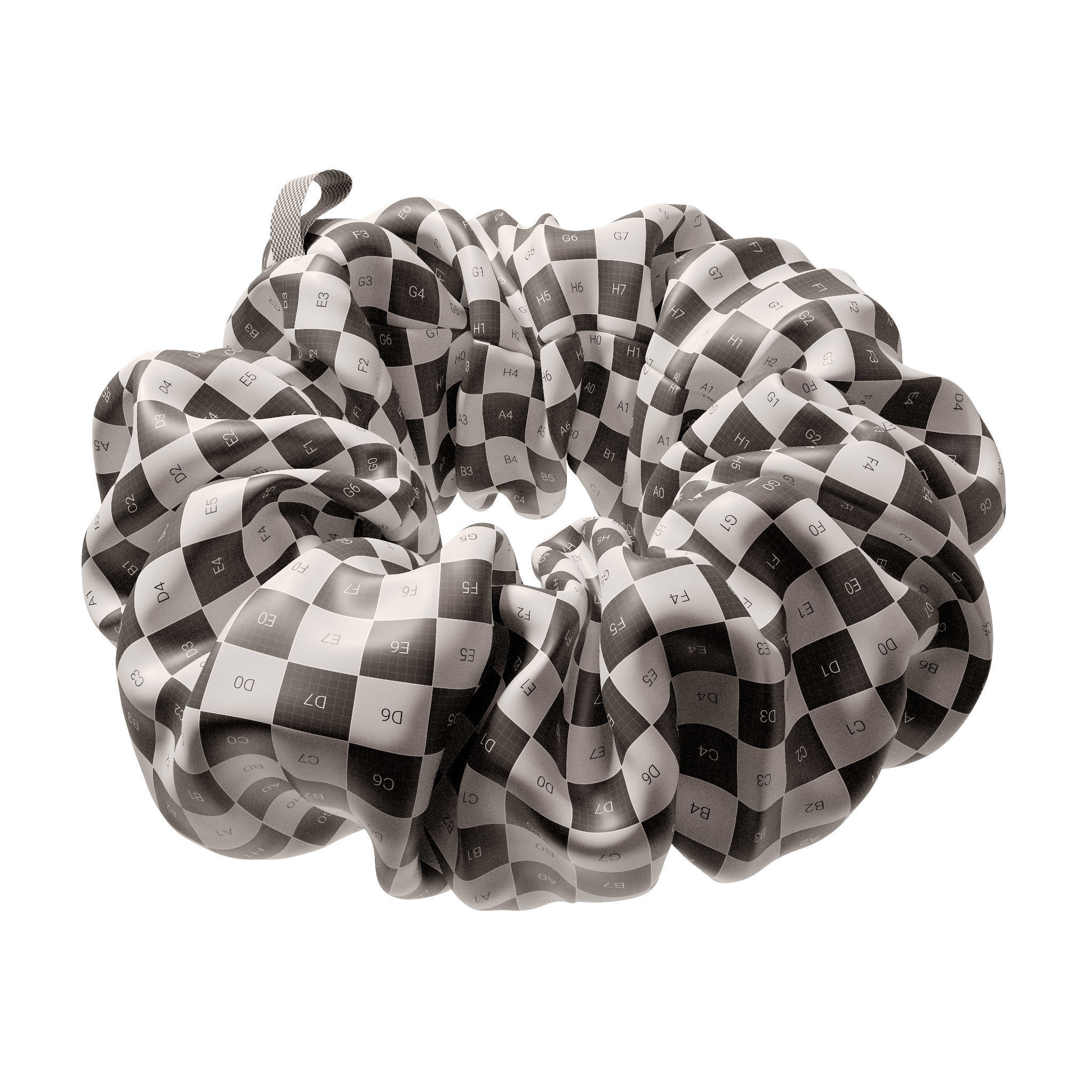 Scrunchie rainbow 3D model_12